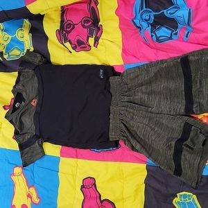 Green an black outfit size 5/6 brand is RBX